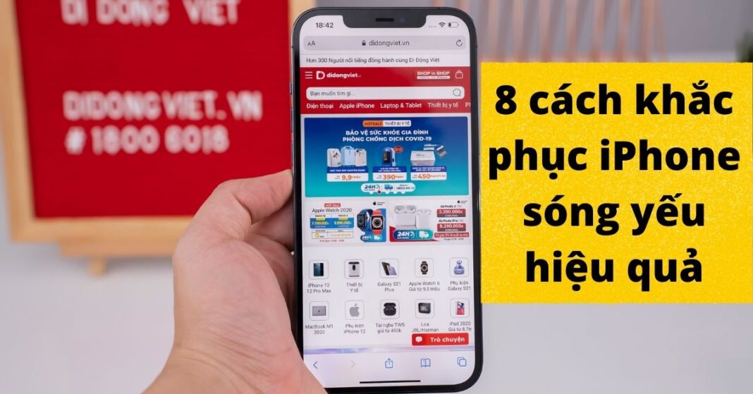 iPhone sóng yếu