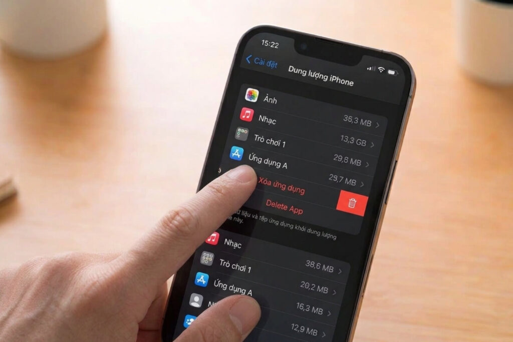 Cách Xoá Dữ Liệu Ứng Dụng Trên Iphone