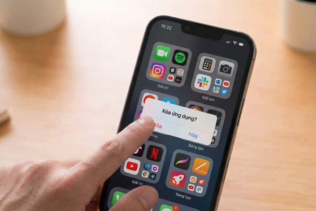 Cách Xoá Dữ Liệu Ứng Dụng Trên Iphone