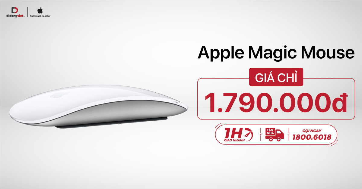 Apple Magic Mouse sale sốc giá chỉ còn 1.790.000đ. Bảo hành 12 tháng