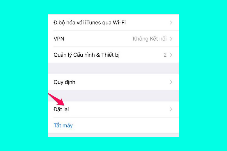 Cách reset iPhone