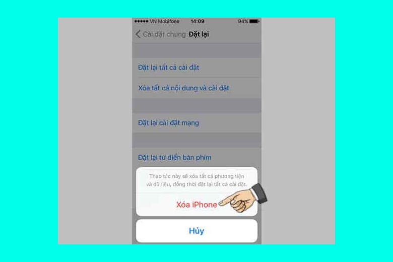 Cách reset iPhone