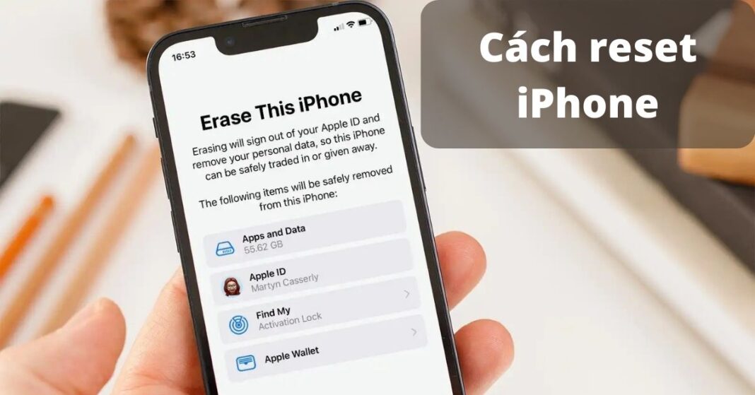 Cách reset iPhone