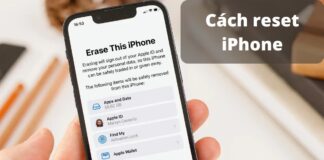 Cách reset iPhone