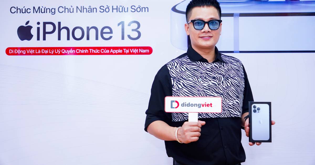 Ca sĩ Anh Quân Idol tiếp tục chọn Di Động Việt để sắm iPhone 13 Pro Max mới