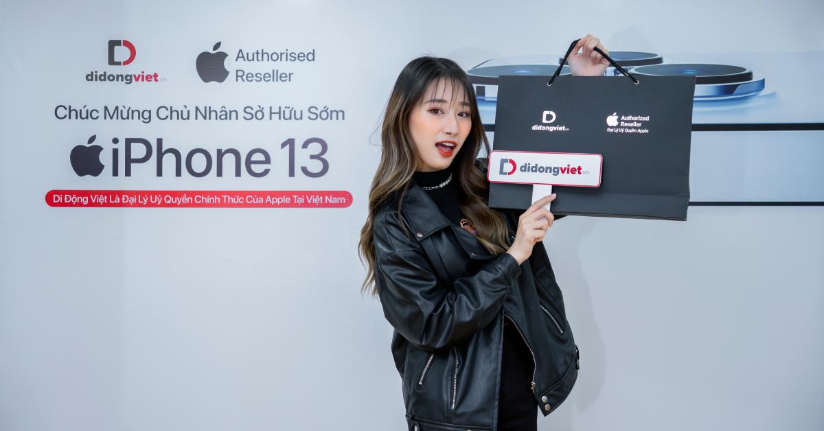 Ghé Di Động Việt để sắm iPhone 13 Pro Max, Tiktoker Linh Kul vô cùng hài lòng với chất lượng dịch vụ tại đây