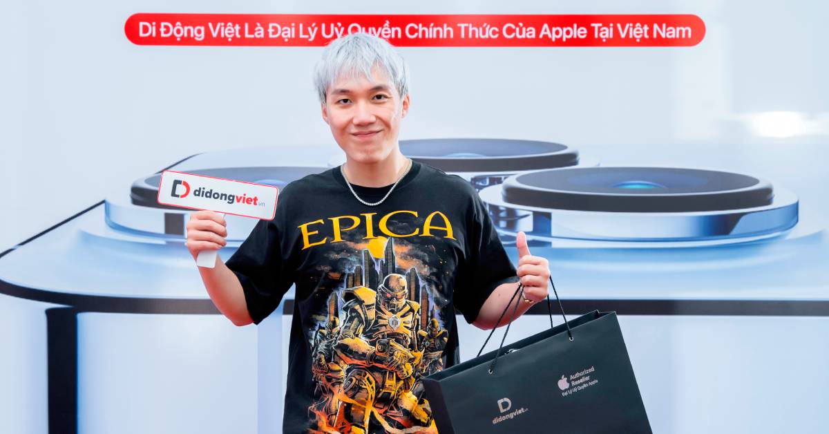 Rapper B Wine sắm iPhone 13 Pro Max ở cửa hàng Di Động Việt