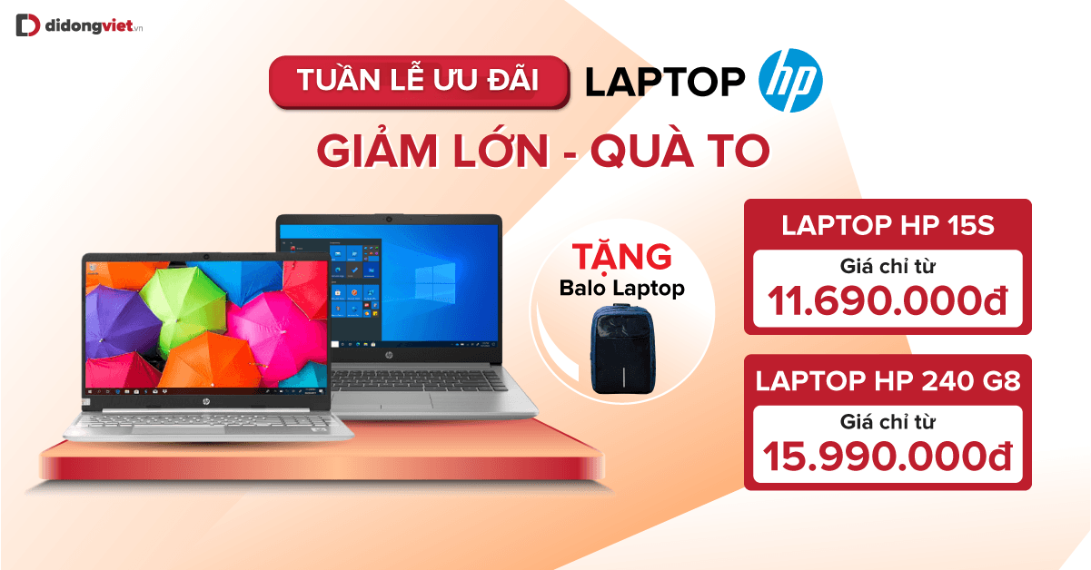 Từ 01.05 đến 08.05: Laptop HP sale cực sốc. Giá chỉ từ 11.690.000đ. Tặng ngay Balo Laptop. Hỗ trợ trả góp 0% lãi suất