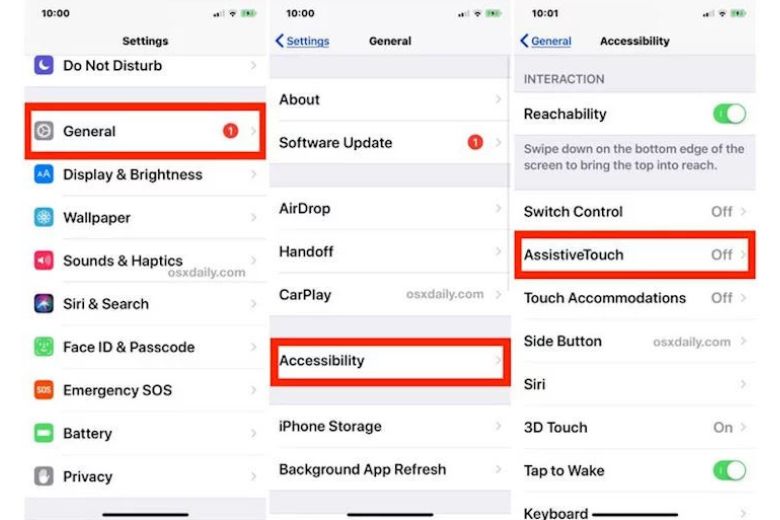 Cách bật nút Home