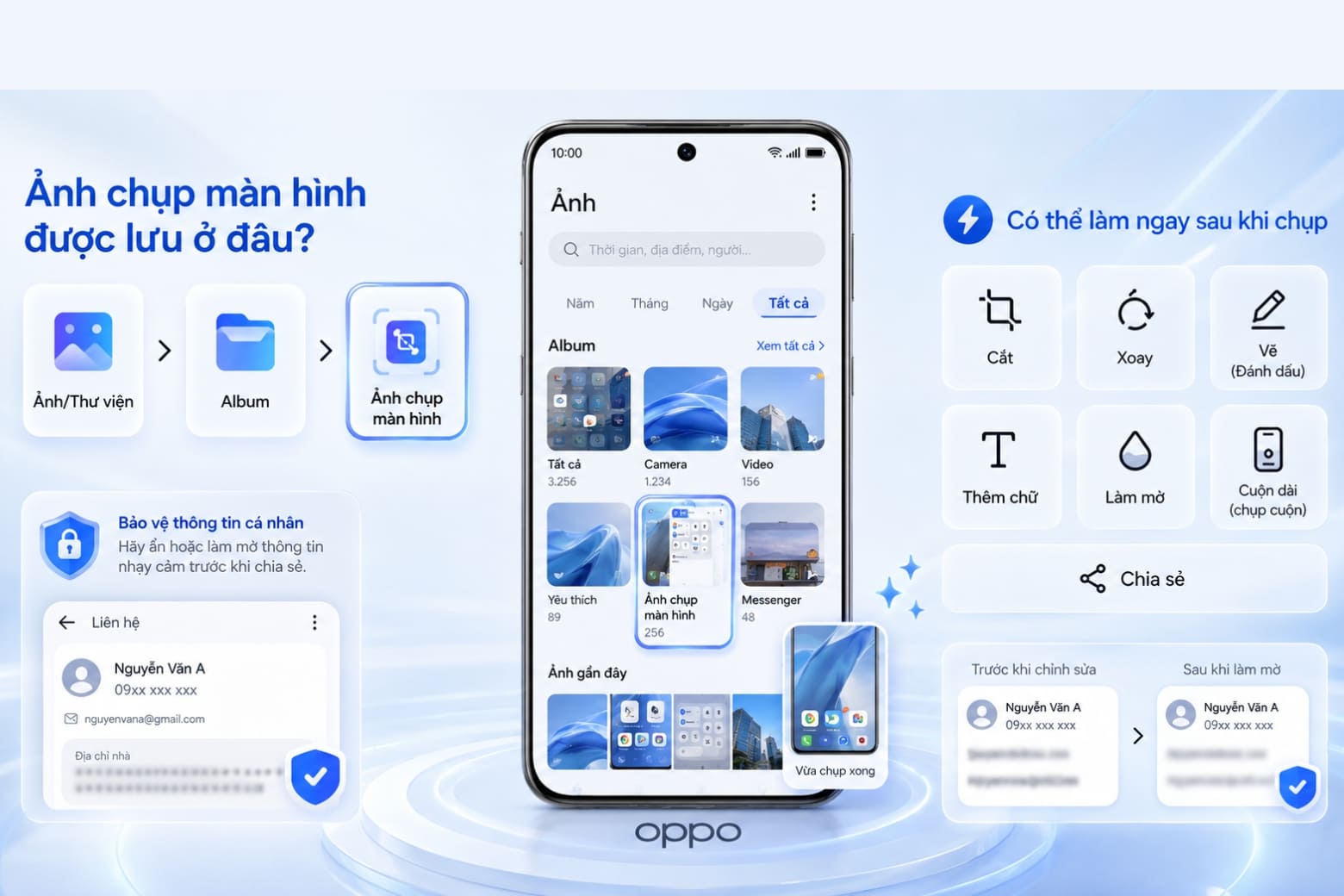 Hướng dẫn 5+ cách chụp màn hình OPPO nhanh và đơn giản dành cho bạn 13 Tìm lại ảnh chụp dễ dàng và chỉnh sửa, chia sẻ ngay khi cần thiết