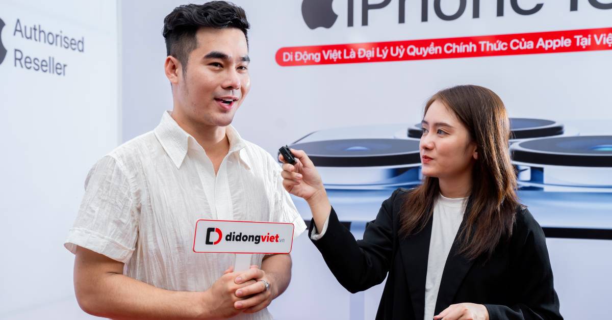 MC Lâm Trí Thuận trade-in lên đời iPhone 13 Pro Max tại Di Động Việt