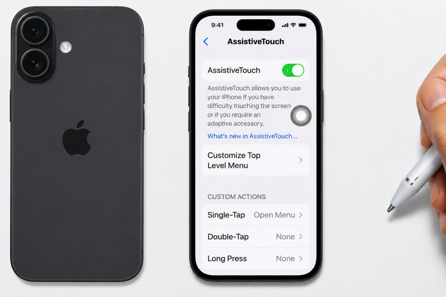 Hướng dẫn cách bật nút Home iPhone ảo và cách xử lý lỗi phần cứng an toàn 6 Nút Home iPhone ảo AssistiveTouch hiện trên màn hình