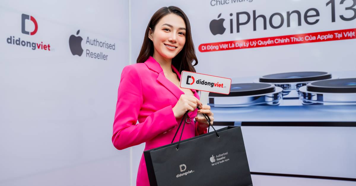 Siêu mẫu Lê Hà lên đời “dế yêu” iPhone 13 Pro Max tại Di Động Việt