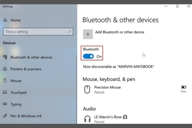 Cách kết nối tai nghe bluetooth với Laptop