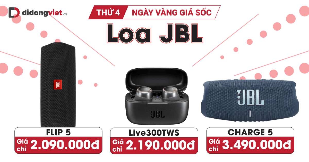 Duy nhất thứ 4 JBL sale giá sốc. Giá hấp dẫn chỉ từ 890.000đ. Bảo hành 12 tháng. Giao hàng nhanh 1 giờ