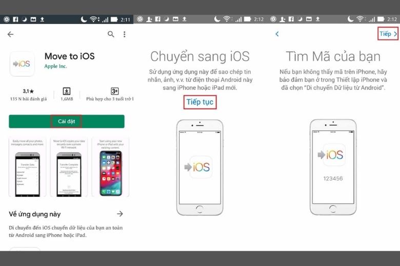 Cách chuyển ảnh từ Android sang iPhone