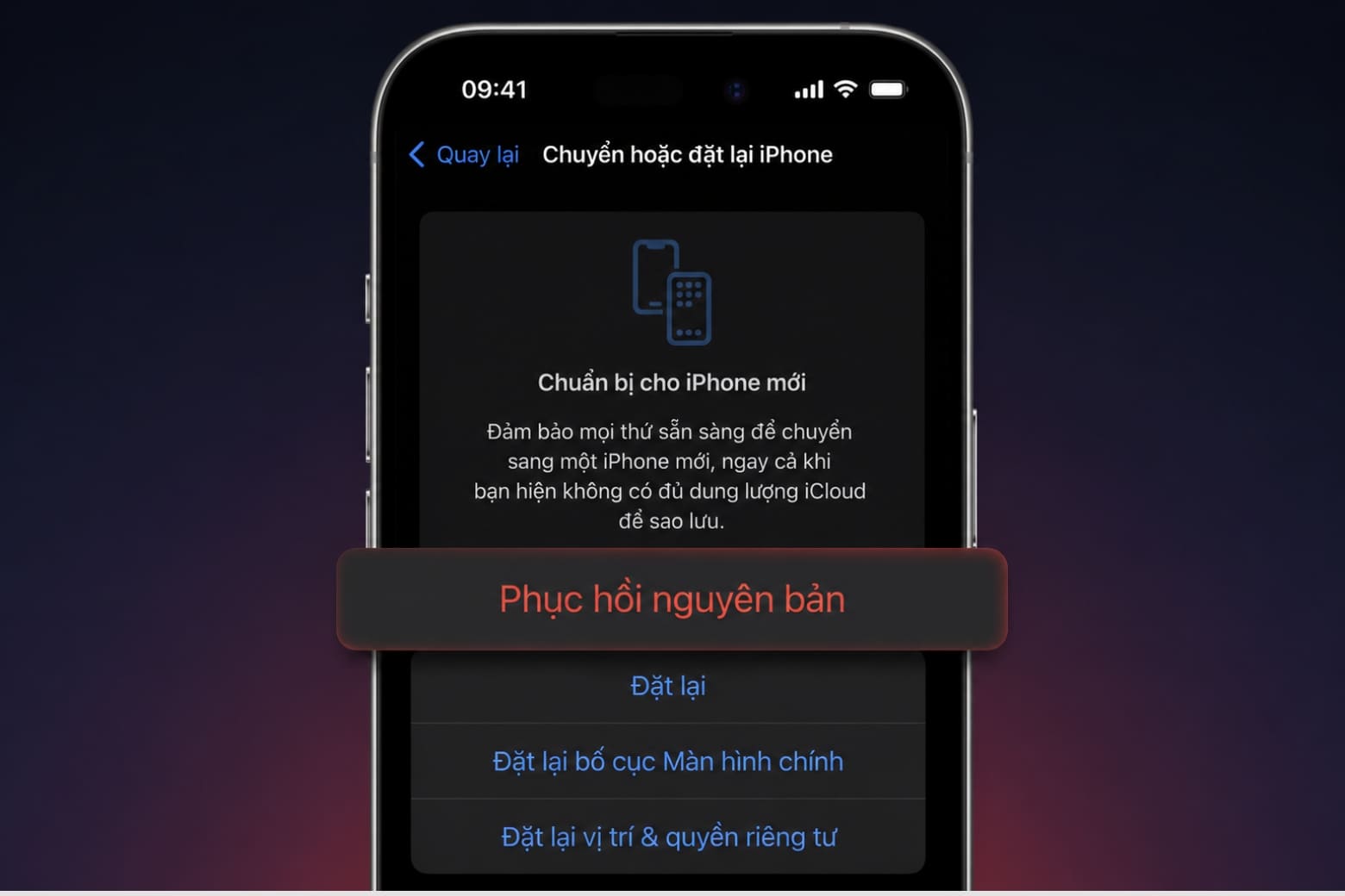 Cách cắt video trên iPhone giữ nguyên chất lượng 4K không cần tải app 9 Thao tác chọn Phục hồi nguyên bản để lấy lại độ dài video gốc trên ứng dụng Ảnh của iPhone