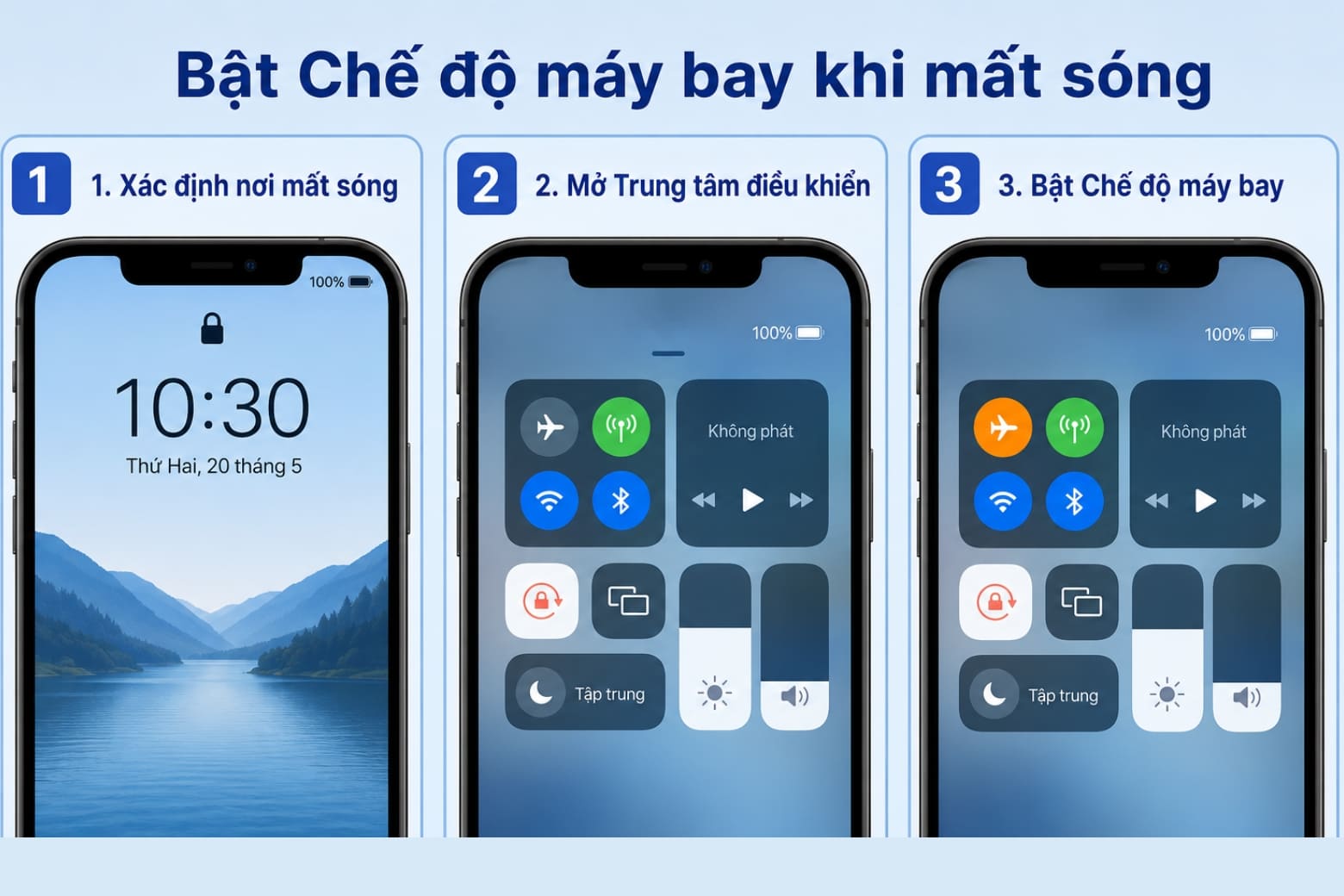 16 cách tiết kiệm pin cho iPhone hiệu quả, dùng máy lâu hơn 32 Bật Chế độ máy bay khi mất sóng
