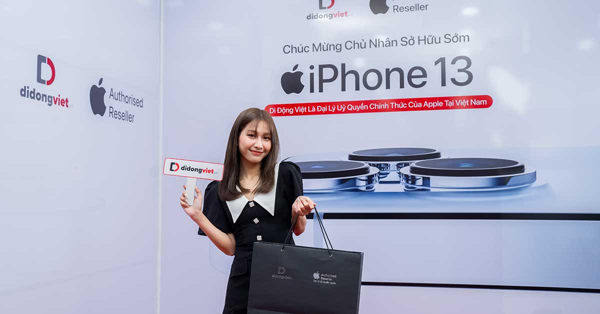 Liz Ngụy Thùy Linh sắm iPhone 13 Pro Max tại Di Động Việt