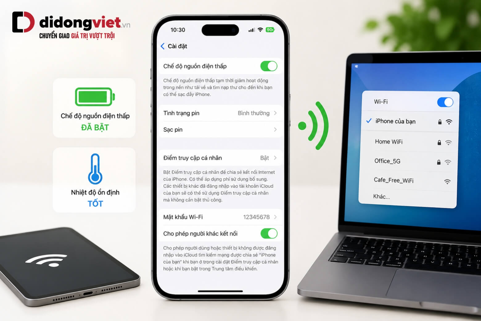 Hướng dẫn phát Wi-Fi trên iPhone đúng chuẩn: Kết nối nhanh, bảo vệ pin 14 Phát wifi trên iPhone và cách bảo vệ pin khi chia sẻ mạng