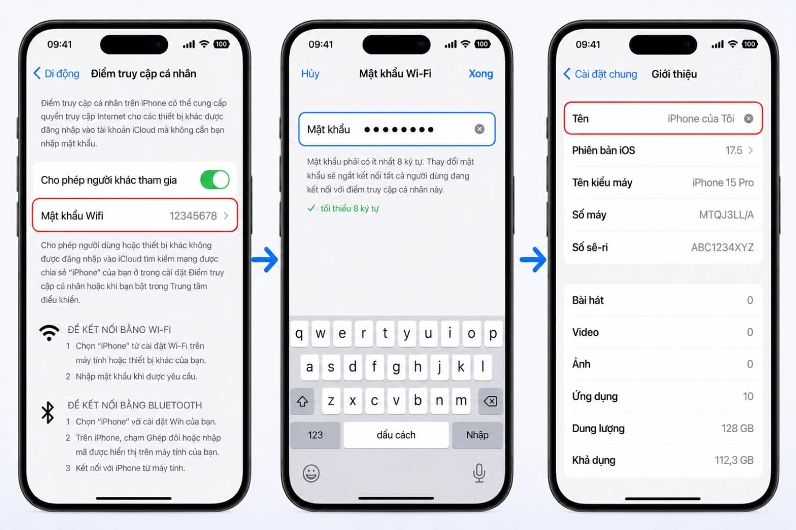 Hướng dẫn phát Wi-Fi trên iPhone đúng chuẩn: Kết nối nhanh, bảo vệ pin 11 Phát wifi trên iPhone và đổi mật khẩu Wi-Fi