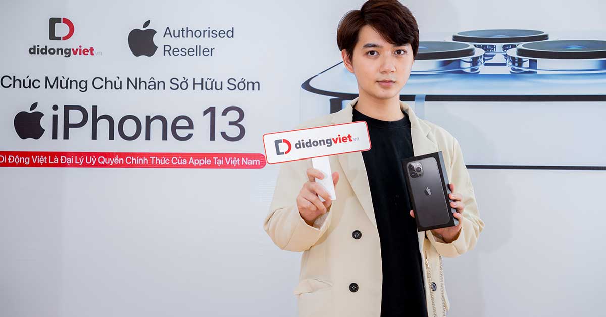 Tiktoker Quang Bảo Zio lên đời iPhone 13 Pro Max tại Di Động Việt