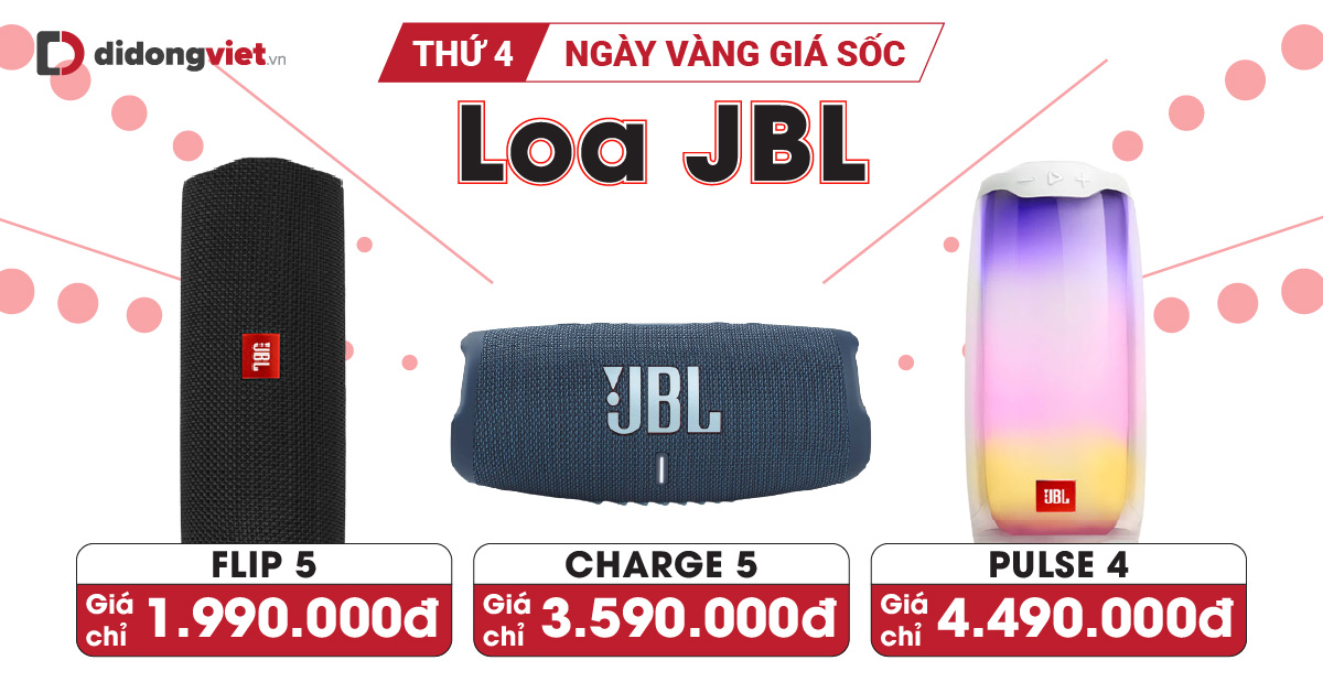 Duy nhất thứ 4 JBL sale giá sốc. Giá hấp dẫn chỉ từ 890.000đ. Bảo hành 12 tháng. Giao hàng nhanh 1 giờ