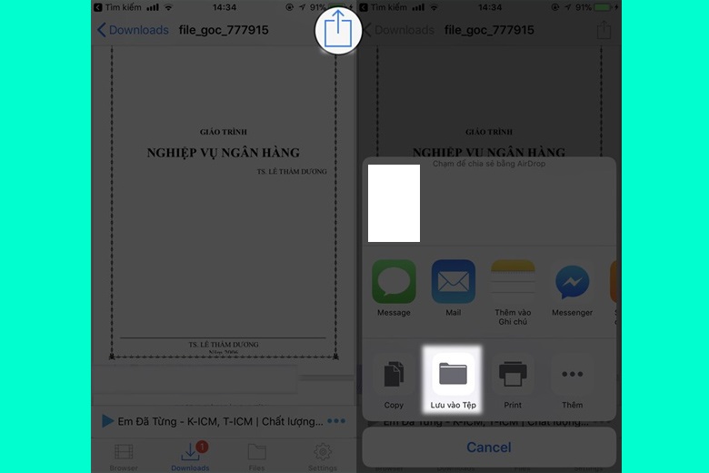 Cách tải file trên iPhone