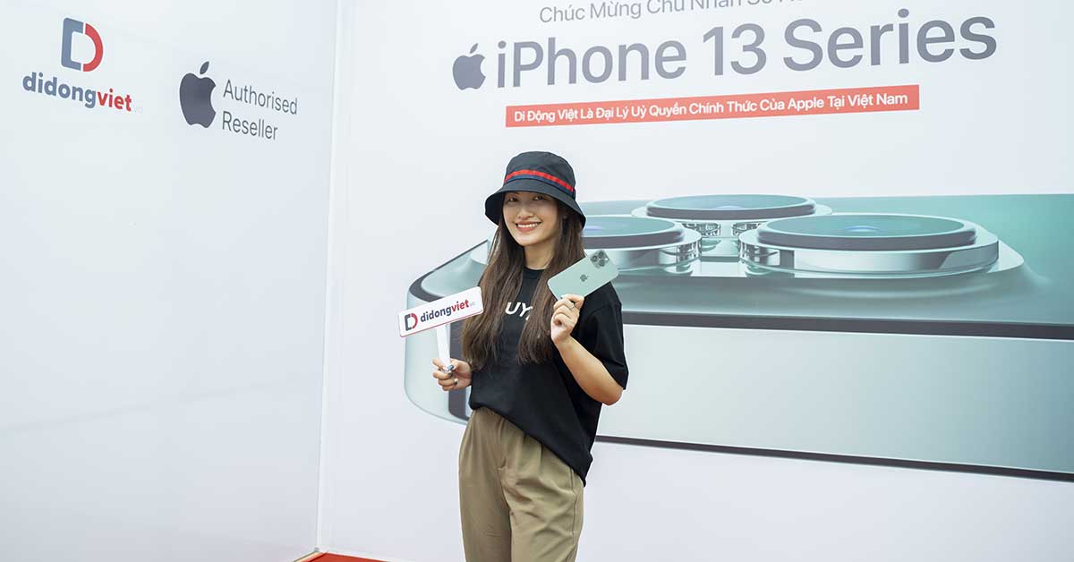 Ca sĩ Nguyên Hà tiếp tục chọn Di Động Việt để lên đời iPhone 13 Pro Max Xanh Lá mới