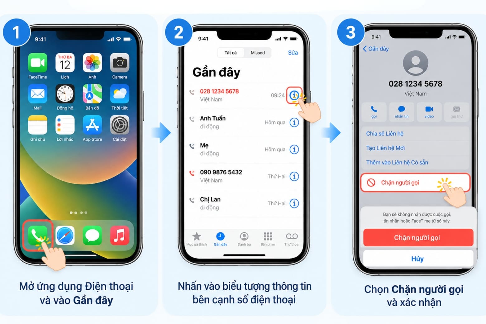 Cách chặn cuộc gọi trên iPhone nhanh chóng, tránh bị làm phiền 13 Cách này phù hợp nhất khi bạn đã xác định chính xác số gây phiền
