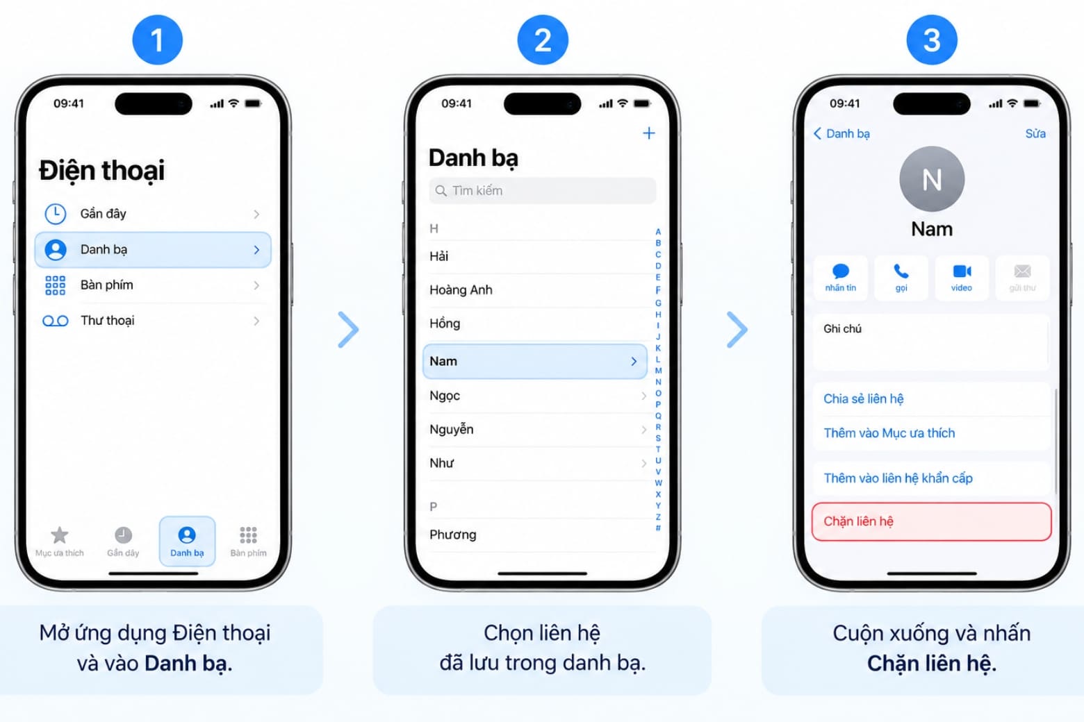 Cách chặn cuộc gọi trên iPhone nhanh chóng, tránh bị làm phiền 14 Chọn đúng số, chặn đúng người cần thiết