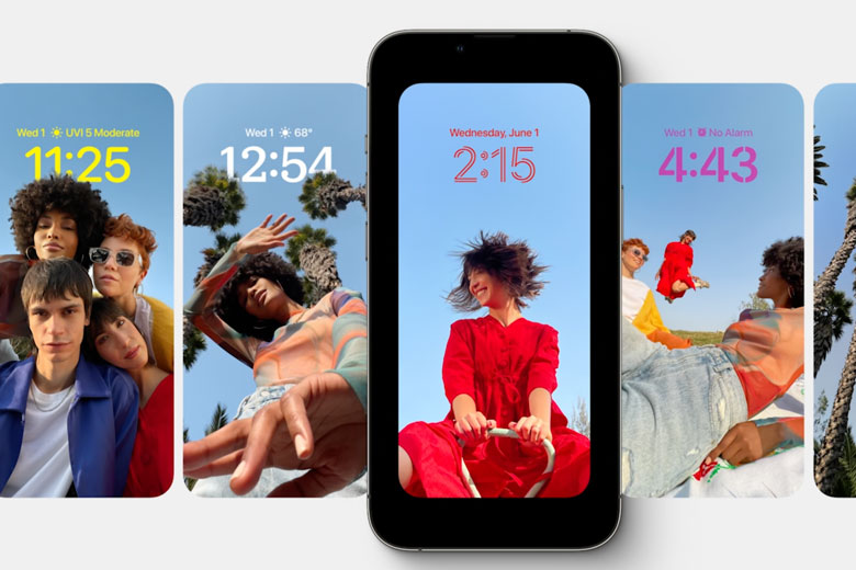 Đã cải tiến màn hình khóa trên iOS 16 nhằm mang đến cho người dùng trải nghiệm mới mẻ và tốt hơn. Bạn có thể tùy chỉnh kiểu khóa màn hình, hiển thị thông tin trên khóa màn hình một cách đơn giản và tùy chỉnh nó theo cách bạn muốn. Với tính năng này, bạn có thể tận hưởng trải nghiệm tốt nhất cùng chiếc điện thoại của mình.