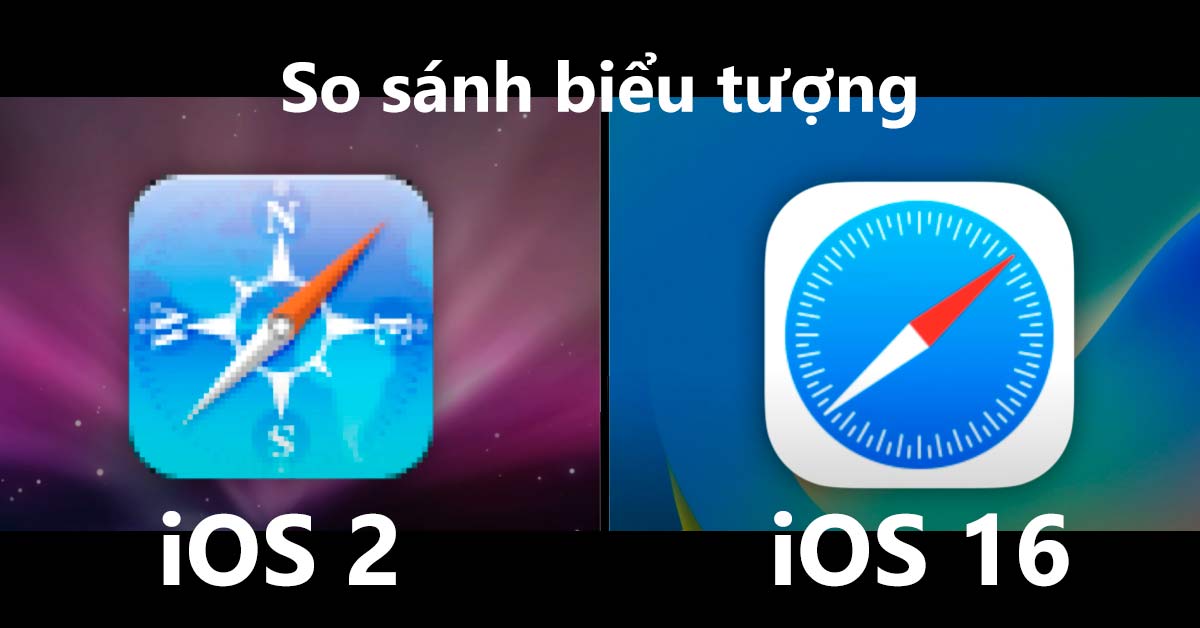 So sánh biểu tượng iOS 2 và iOS 16: 14 năm qua có gì khác biệt?