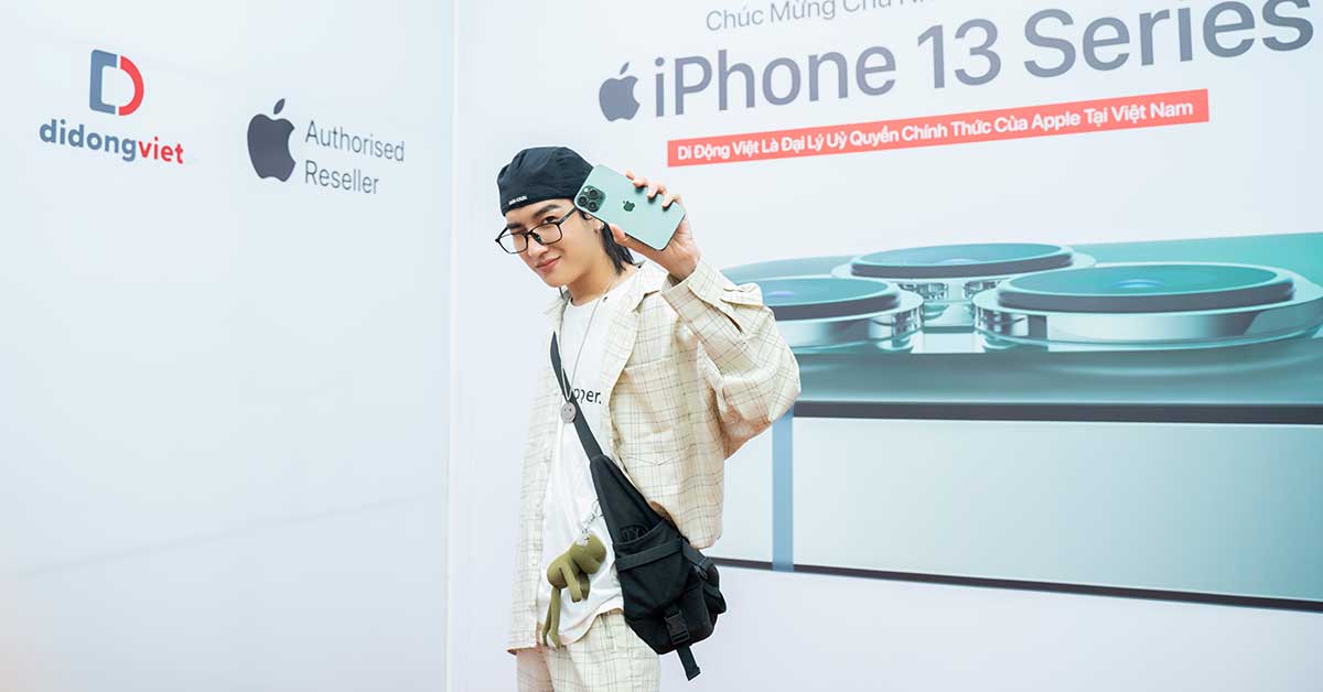Tiktoker Virgo Chí Bảo lên đời iPhone 13 Pro Max Xanh Lá Alpine Green tại Di Động Việt