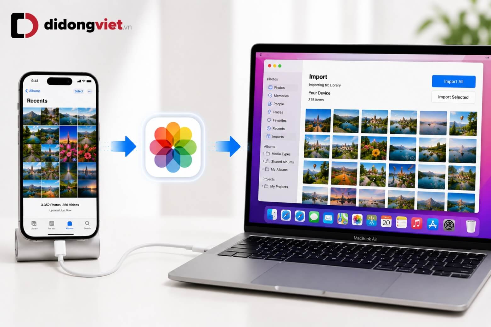 Cách chuyển ảnh từ iPhone sang máy tính an toàn, không giảm nét 13 Chuyển ảnh từ iPhone sang máy tính bằng ứng dụng Photos