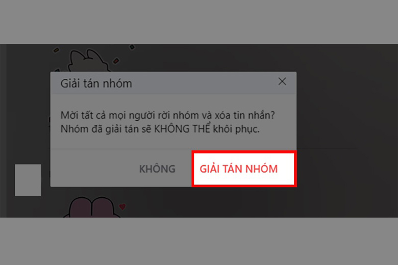 Cách giải tán nhóm Zalo