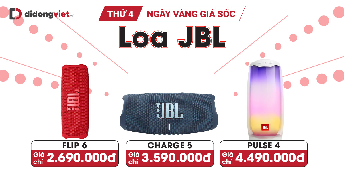 Duy nhất thứ 4 JBL sale giá sốc. Giá hấp dẫn chỉ từ 199.000đ. Bảo hành 12 tháng. Giao hàng nhanh 1 giờ