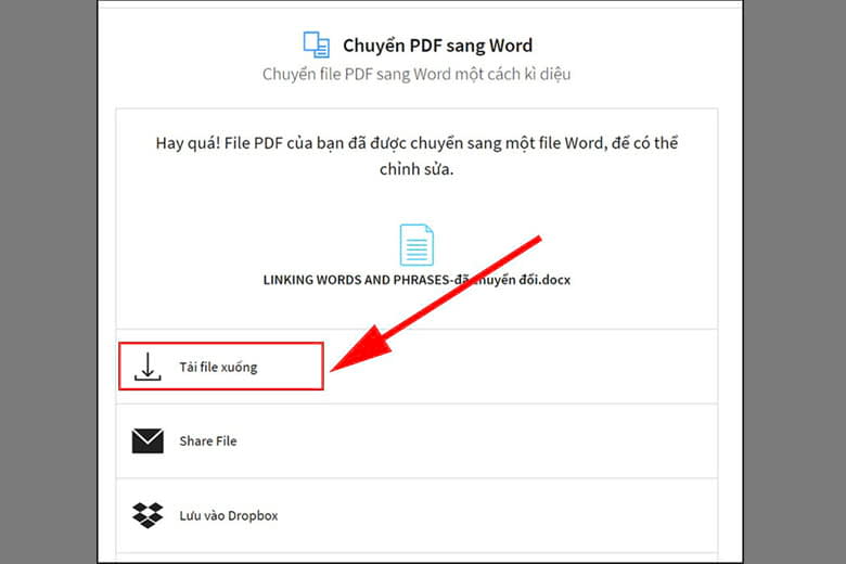 Cách chuyển file PDF sang Word