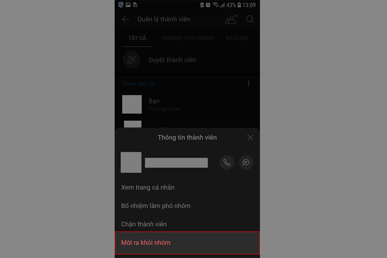 Cách giải tán nhóm Zalo