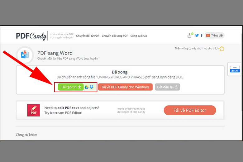 Cách đem tệp tin PDF thanh lịch Word