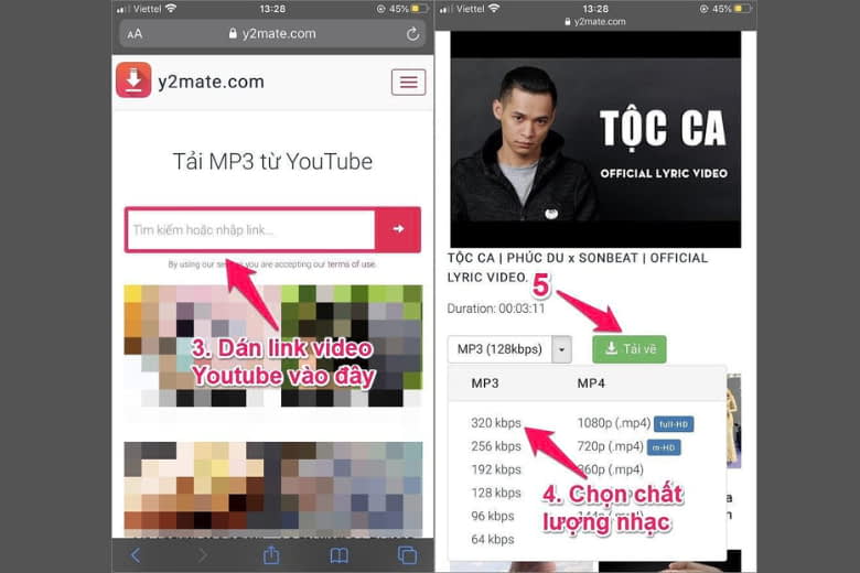 cách chuyên chở nhạc Youtube về iPhone