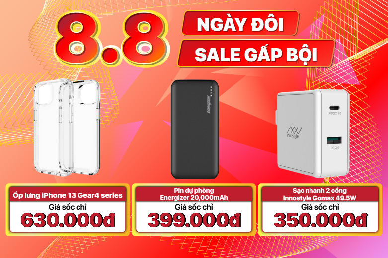 Duy Nhất 08.08 - Ngày đôi, sale gấp bội: Phụ kiện giảm đến 65% - Đến Di Động Việt săn ngay 12 Artboard 6