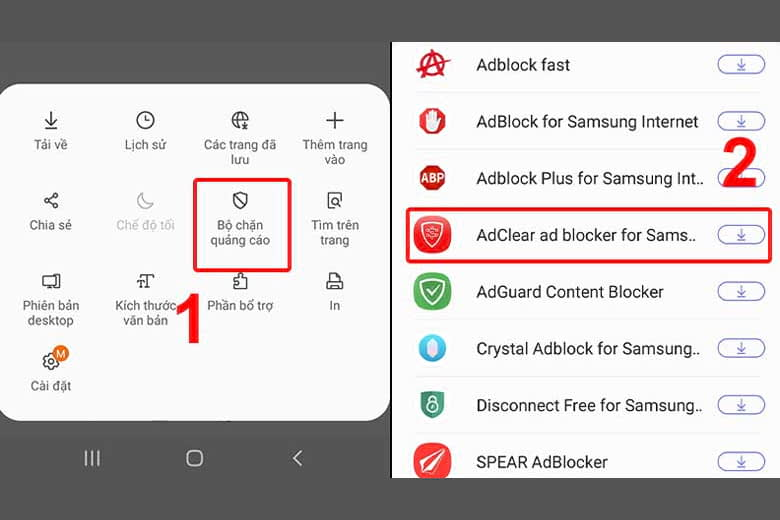 cách tắt quảng cáo trên điện thoại Samsung 