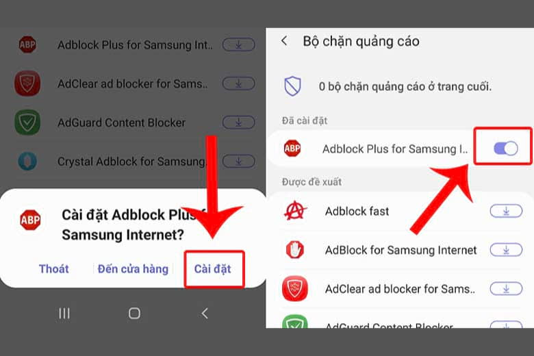 cách tắt quảng cáo trên điện thoại Samsung 