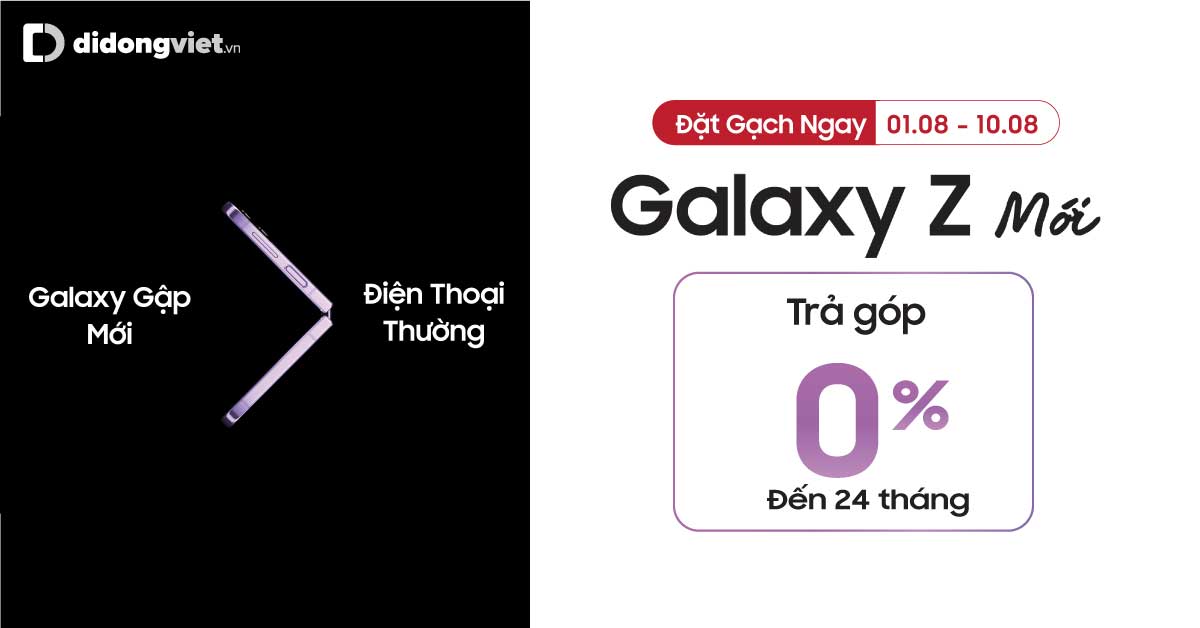 Chương trình thanh toán trả góp qua ngân hàng online lãi suất 0% dành cho khách hàng mua Samsung Galaxy Z Fold mới và Galaxy Z Flip mới