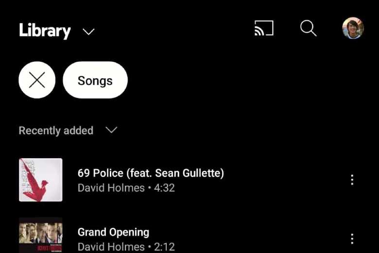 Youtube Music cập nhật thư viện Android