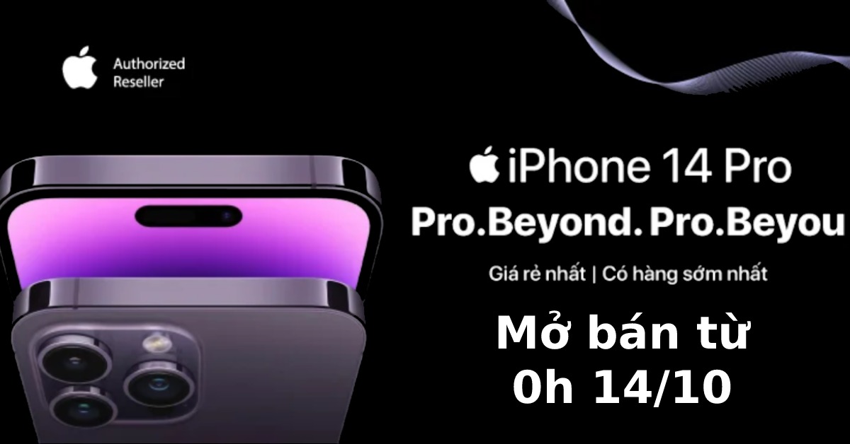 Di Động Việt chính thức mở bán iPhone 14 series từ 0h 14/10. Nhận Pre-Order Đặt Cọc từ 7/10 đến 13/10.