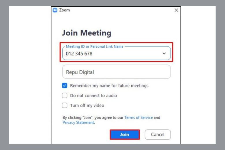 zoom meeting id is invalid