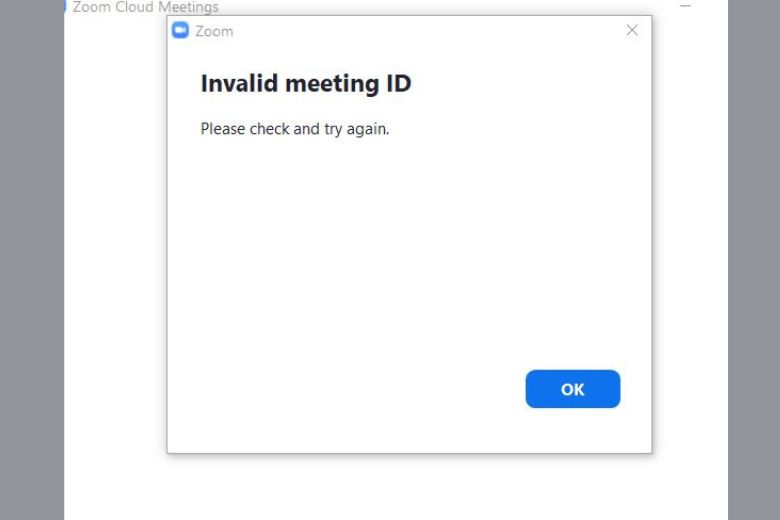  Lỗi Invalid Meeting ID