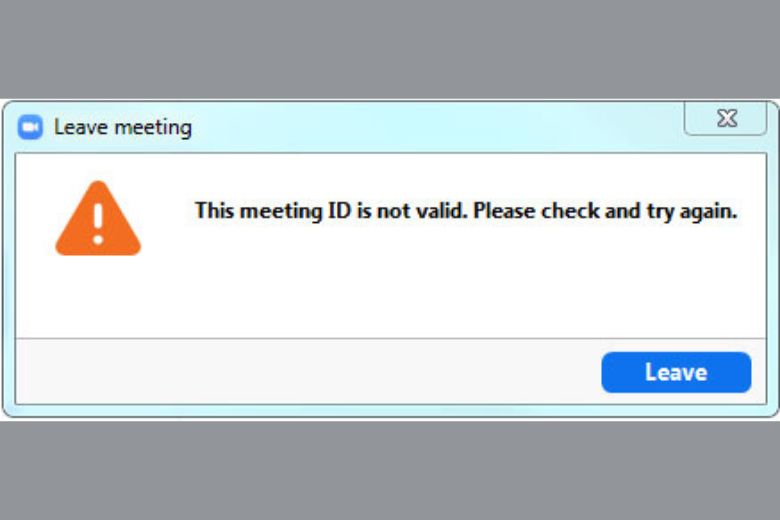  Lỗi Invalid Meeting ID